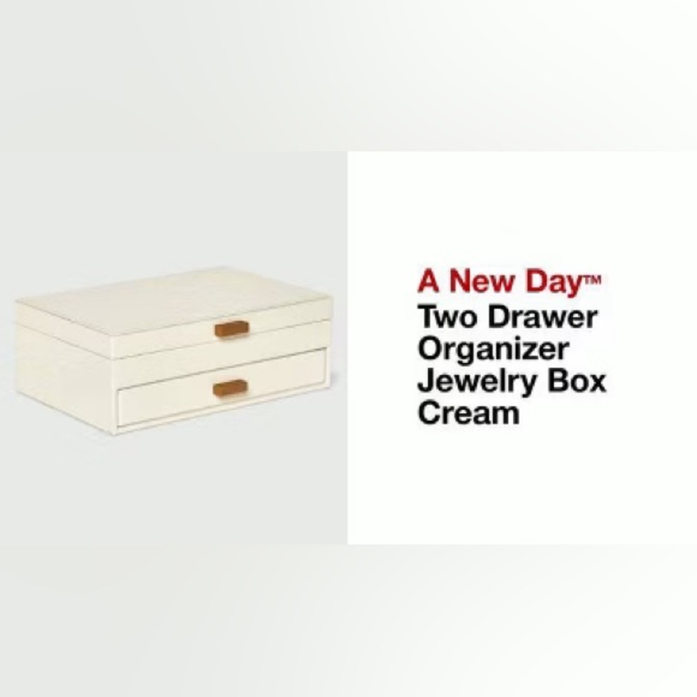 NWT Two Drawer Organizer Jewelry Box - A New Day